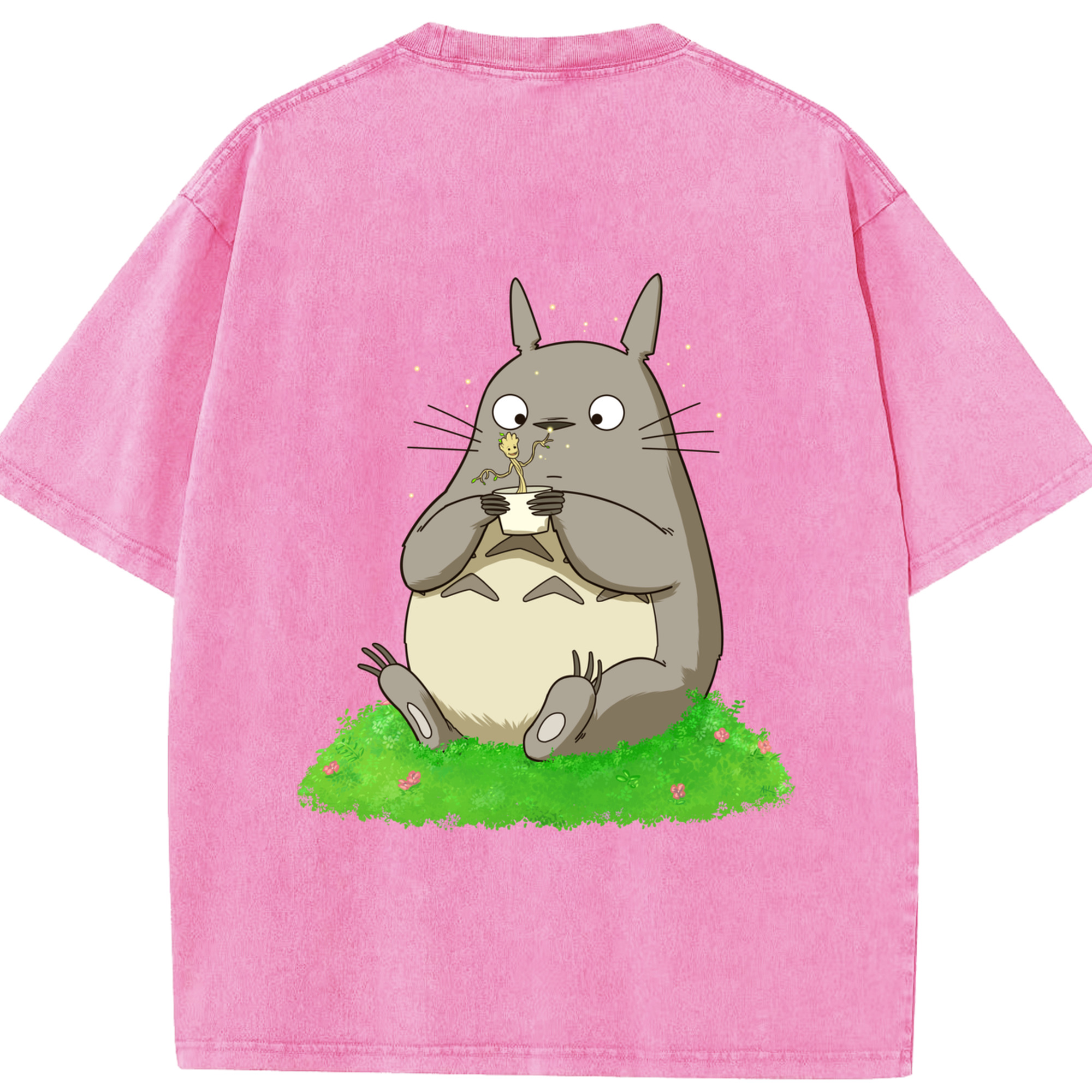 （画像用） となりのトトロ 草壁メイ 草壁サツキ My Neighbor Totoro Satsuki Kusakabe Mei Kusakabe 綿100% ヴィンテージ風 半袖Tシャツ（背面プリント）
